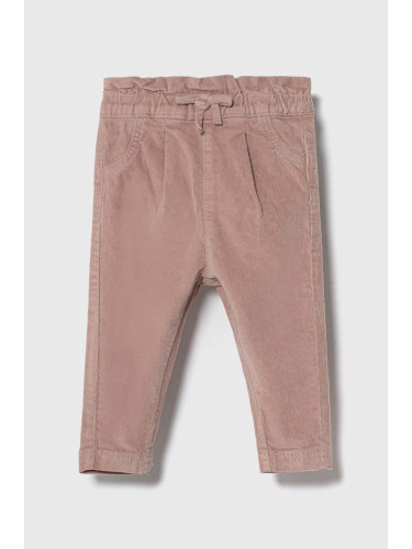 Бебешки панталон zippy в розово с изчистен дизайн
