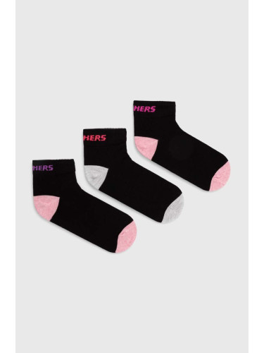 Детски чорапи Skechers (3 броя) в черно