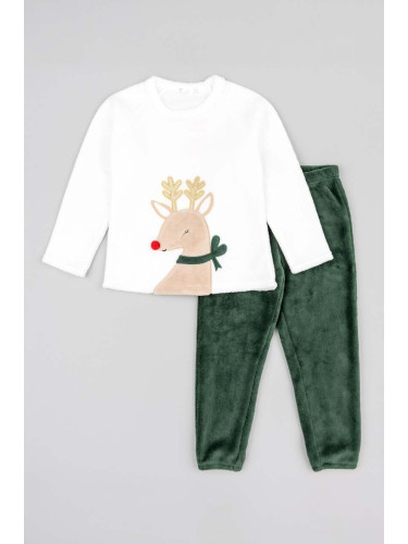 Детска пижама zippy в зелено с апликация