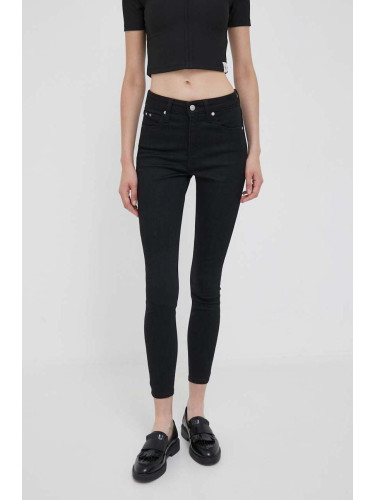 Дънки Calvin Klein Jeans в черно J20J221587