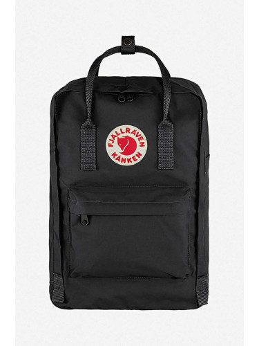 Раница Fjallraven Kanken Laptop 15" F23524 550 в черно голям размер с изчистен дизайн