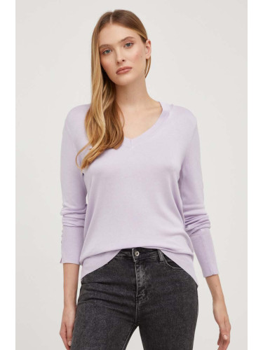 Пуловер Answear Lab дамски в лилаво от лека материя