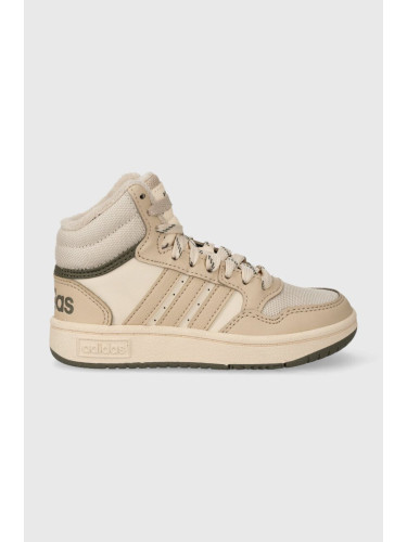 Детски маратонки adidas Originals HOOPS MID 3.0 K в бежово