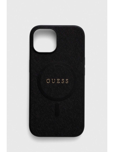 Кейс за телефон Guess iPhone 15 6.1 в черно