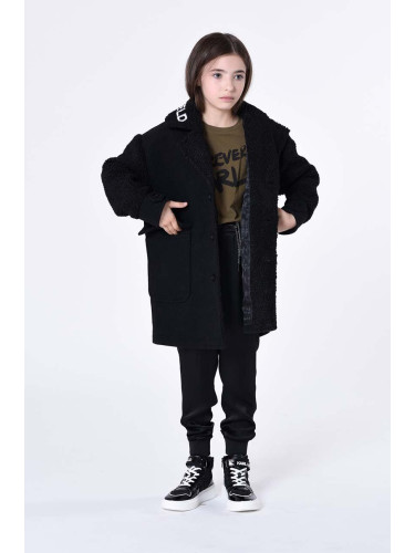 Детско палто Karl Lagerfeld в черно