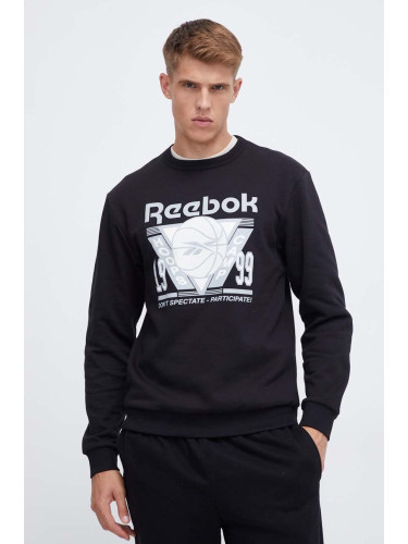 Суичър Reebok Classic Basketball в черно с принт