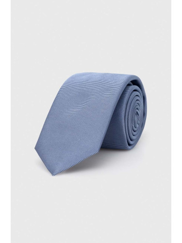 Копринена вратовръзка HUGO в синьо 50468199