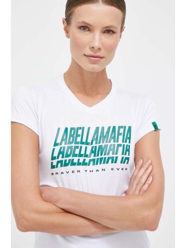 Тениска LaBellaMafia Brave в бяло