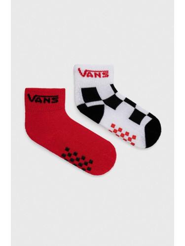 Детски чорапи Vans VN0A7PTC0PZ1 DROP V CLASSIC SOCK (2 броя) в червено