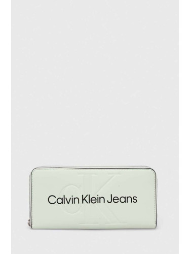 Портмоне Calvin Klein Jeans дамски в зелено K60K607634