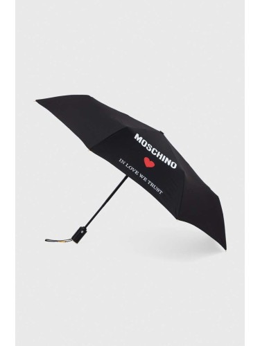 Чадър Moschino в черно 8956 OPENCLOSEA