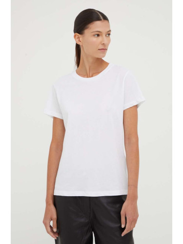 Памучна тениска Samsoe SOLLY в бяло F00012050