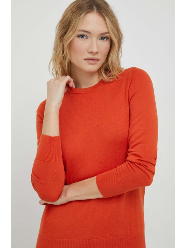Пуловер Lauren Ralph Lauren дамски в оранжево от лека материя