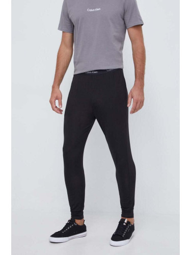 Домашен панталон Calvin Klein Underwear в черно с изчистен дизайн