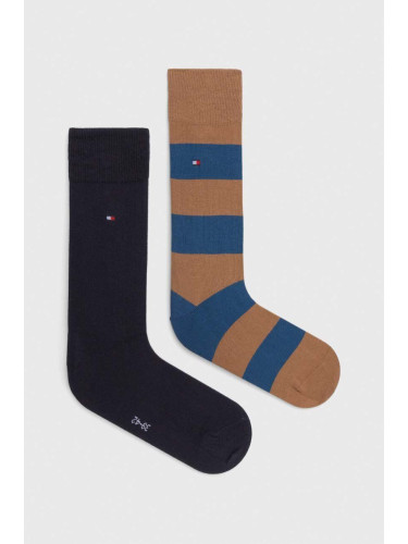 Чорапи Tommy Hilfiger (2 броя) в кафяво