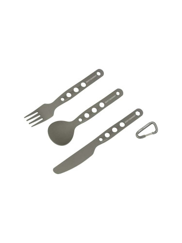 Туристически комплект прибори за хранене Sea To Summit AlphaSet Cutlery Set в сиво