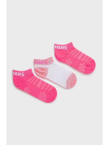 Детски чорапи Skechers (3 чифта) в лилаво