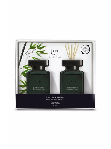 Комплект арома дифузер Ipuro Black Bamboo, 2 x 50 ml