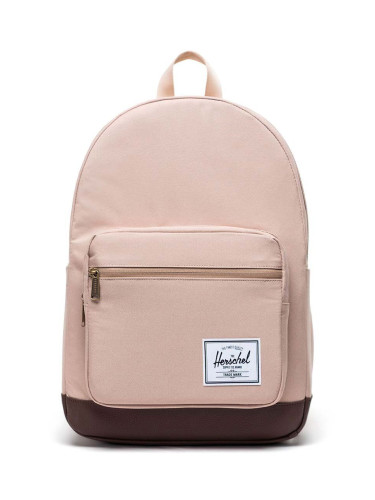 Раница Herschel Pop Quiz Backpack в бежово голям размер с изчистен дизайн