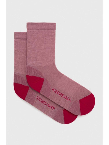 Чорапи Icebreaker Lifestyle Light в розово