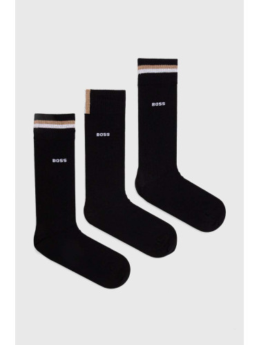 Чорапи BOSS (3 броя) в черно