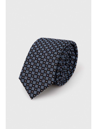 Копринена вратовръзка HUGO в синьо