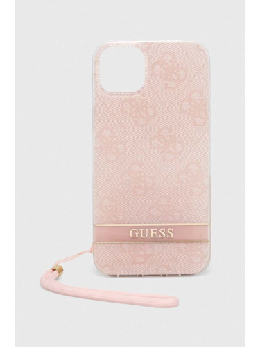 Кейс за телефон Guess iPhone 14 Plus 6,7" в розово