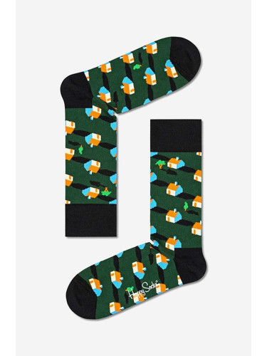 Чорапи Happy Socks Neighbours в зелено
