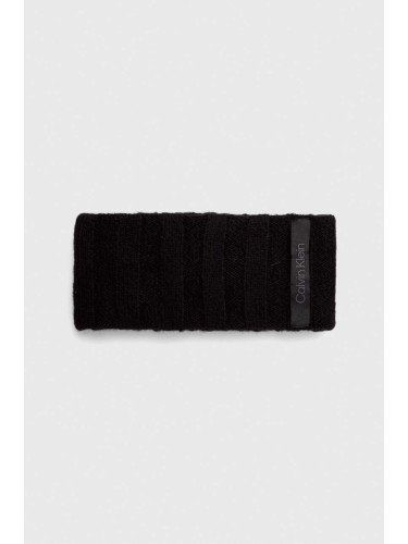 Лента за глава с вълна Calvin Klein в черно