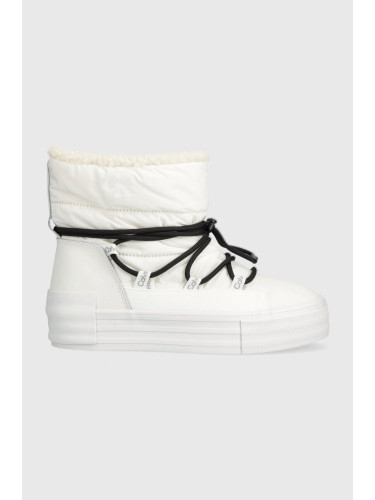 Апрески Calvin Klein Jeans BOLD VULC FLATF SNOW BOOT WN в бяло YW0YW01181