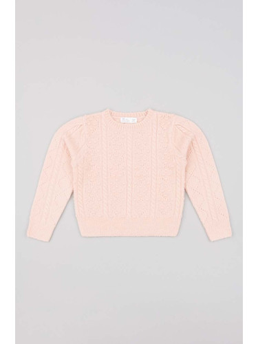 Детски пуловер zippy в розово от лека материя