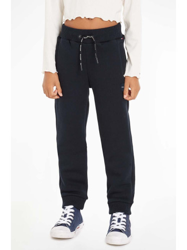 Детски спортен панталон Tommy Hilfiger в тъмносиньо с изчистен дизайн