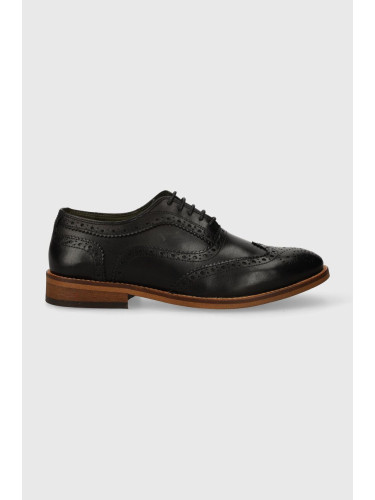 Кожени половинки обувки Barbour Isham в черно MFO0693BK71