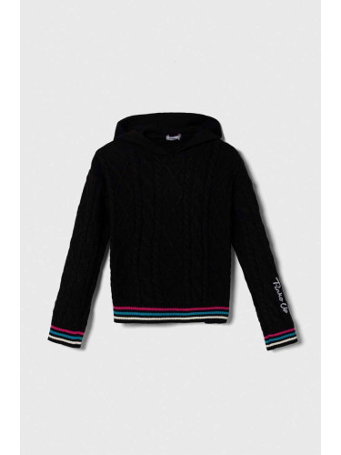 Детски пуловер Pinko Up в черно