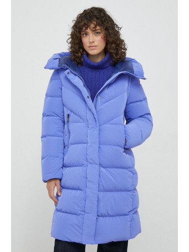Пухено яке Hetrego в лилаво зимен модел
