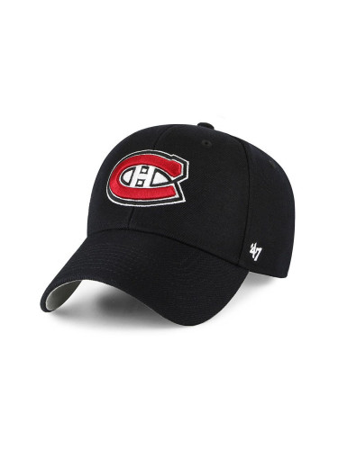 Шапка 47 brand Montreal Canadiens NHL в черно с апликация  H-MVP10WBV-BKD