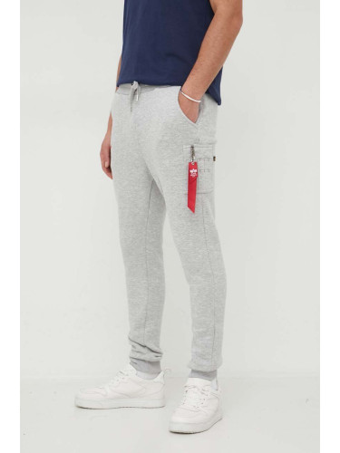 Спортен панталон Alpha Industries NASA Cargo Sweat Jogger в сиво 118369.17