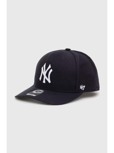 Шапка с козирка 47 brand MLB New York Yankees в тъмносиньо B-CLZOE17WBP-NY