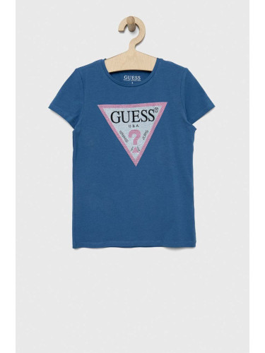 Детска тениска Guess в синьо