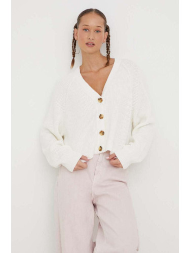 Пуловер Hollister Co. дамски в бяло