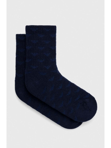 Чорапи Emporio Armani в тъмносиньо