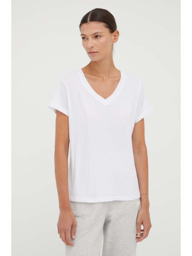 Памучна тениска Samsoe SOLLY в бяло F00012028