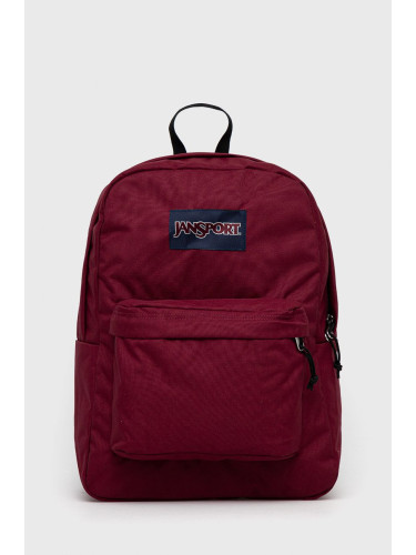 Раница Jansport в бордо голям размер с изчистен дизайн