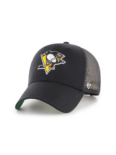 Шапка 47 brand Pittsburgh Penguins NHL в черно с апликация  H-BRANS15CTP-BKB