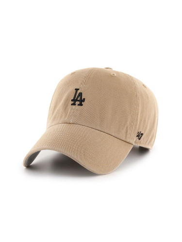 Шапка 47 brand Los Angeles Dodgers MLB в бежово с апликация B-BSRNR12GWS-KHB