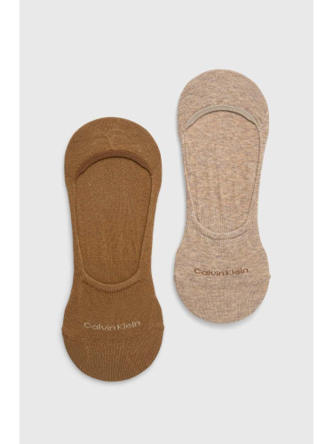 Чорапи Calvin Klein (2 броя) в кафяво 701218708