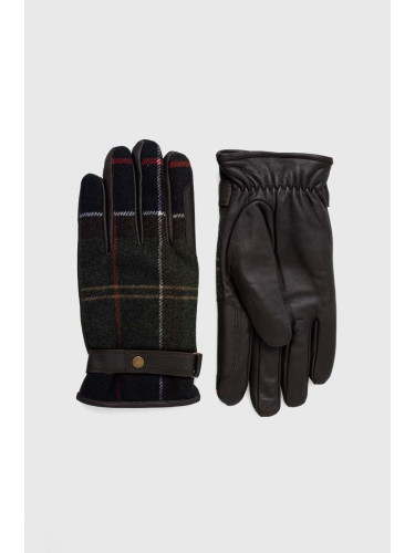 Ръкавици с вълна Barbour Newbrough Tartan Gloves в зелено MGL0051