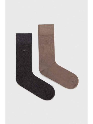 Чорапи Calvin Klein (2 броя) в сиво 701218631