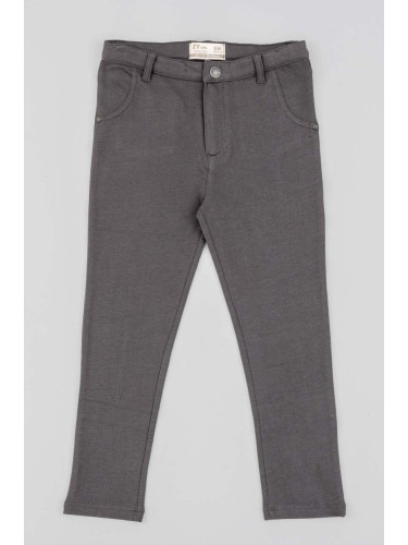 Детски панталон zippy в сиво с изчистен дизайн
