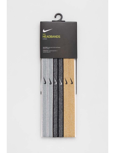Ленти за глава Nike (6 броя) в сиво